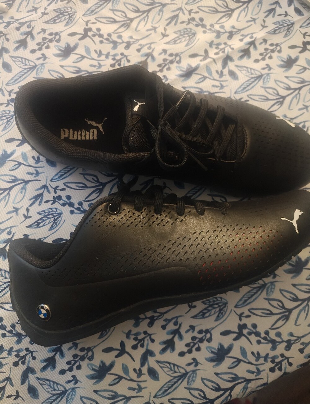 Puma Black Sneakers, with details, size10.5
